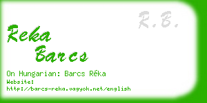 reka barcs business card